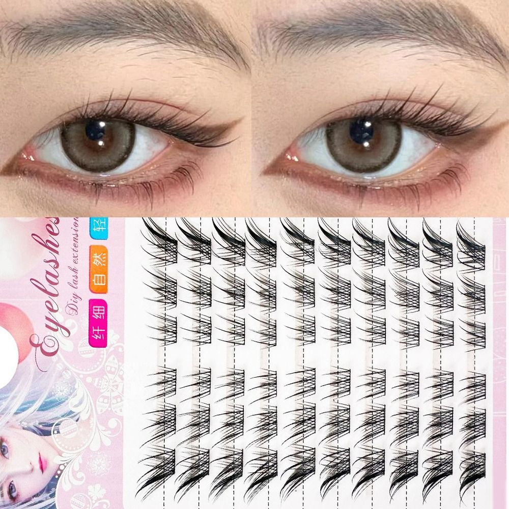 Eyelash Extension C Curl - 3D Cat Eye Clusters Lashes Manga