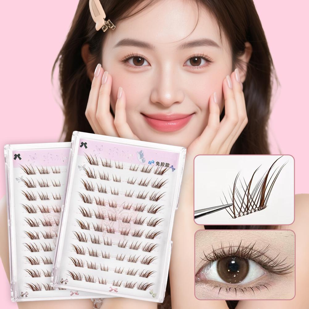 Eyelash Extension No 10 - No Need Glue Fox Eye Effect