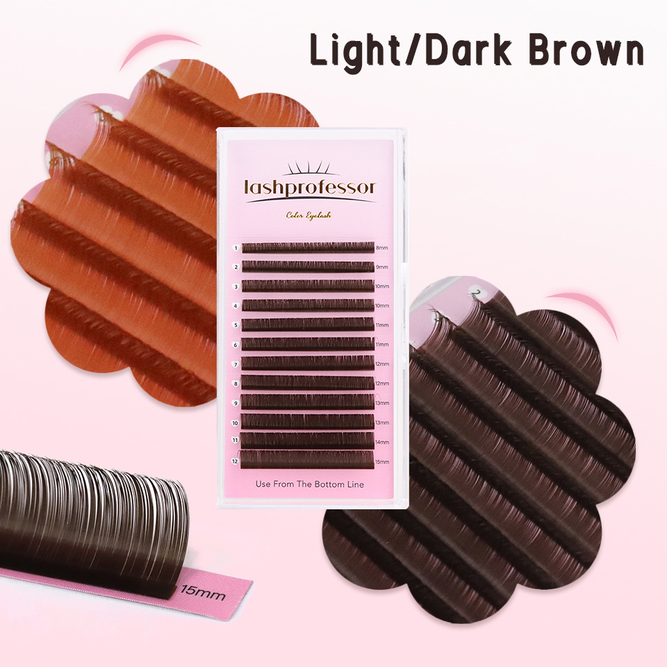 Lash Tile Palette - Dark Brown Eyelash Extension 0.05 0.07mm