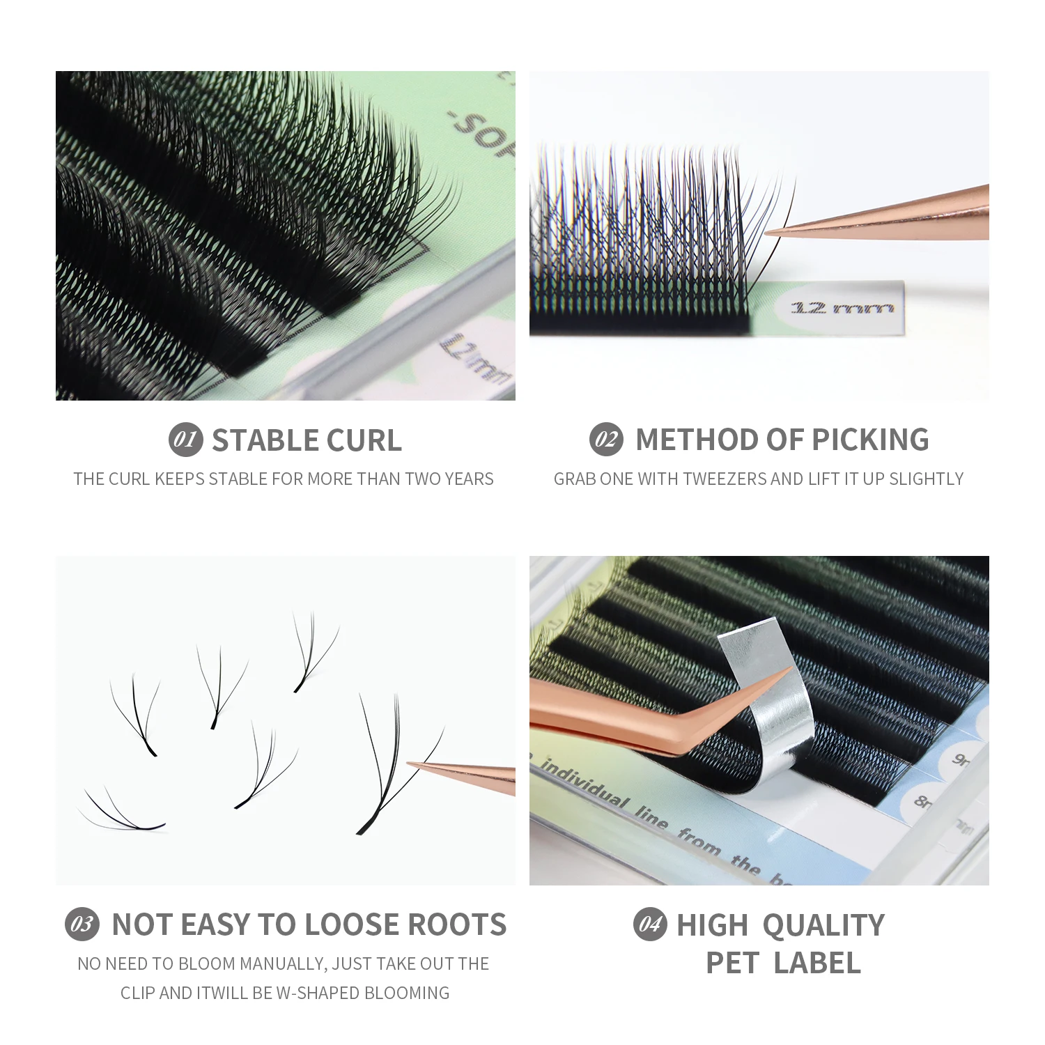 ANNAFRIS 3D W Three Core Eyela - đánh giá và giá Eyelash Extension Fan