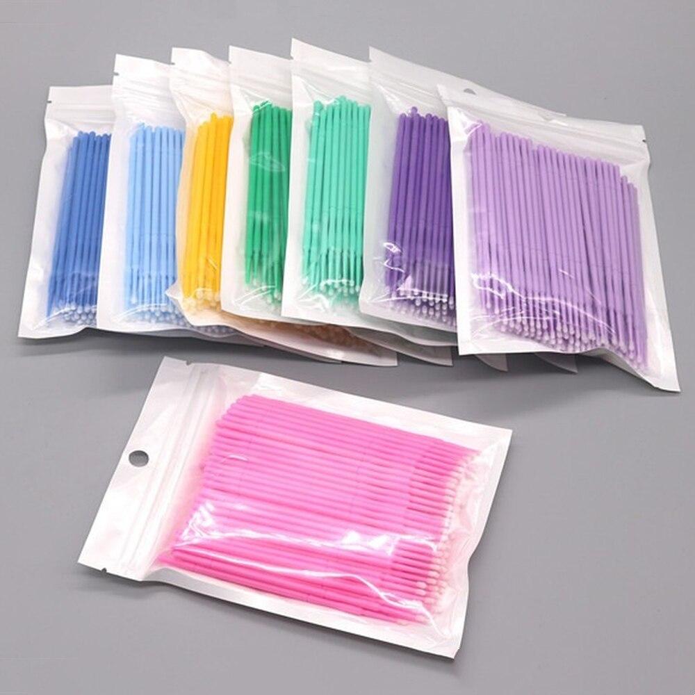 100pcs/lot Micro Brushes Make  - đánh giá và giá Eyelash Extension Uv Glue