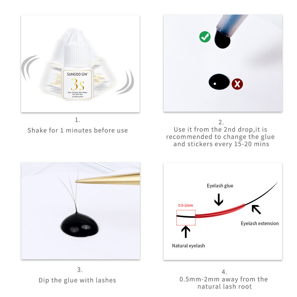 Cây Nối Mi Keo 3S Nhanh Khô 5M - đánh giá và giá Eyelash Extension Open Eye