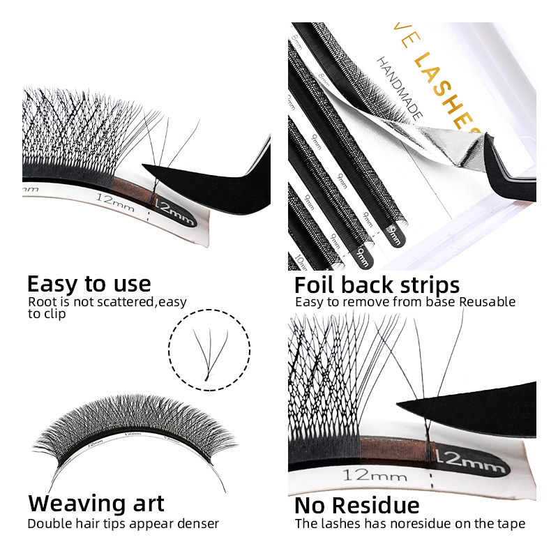 1Case 3D W Shape Lashes Premad - đánh giá và giá Eyelash Extension C Curl