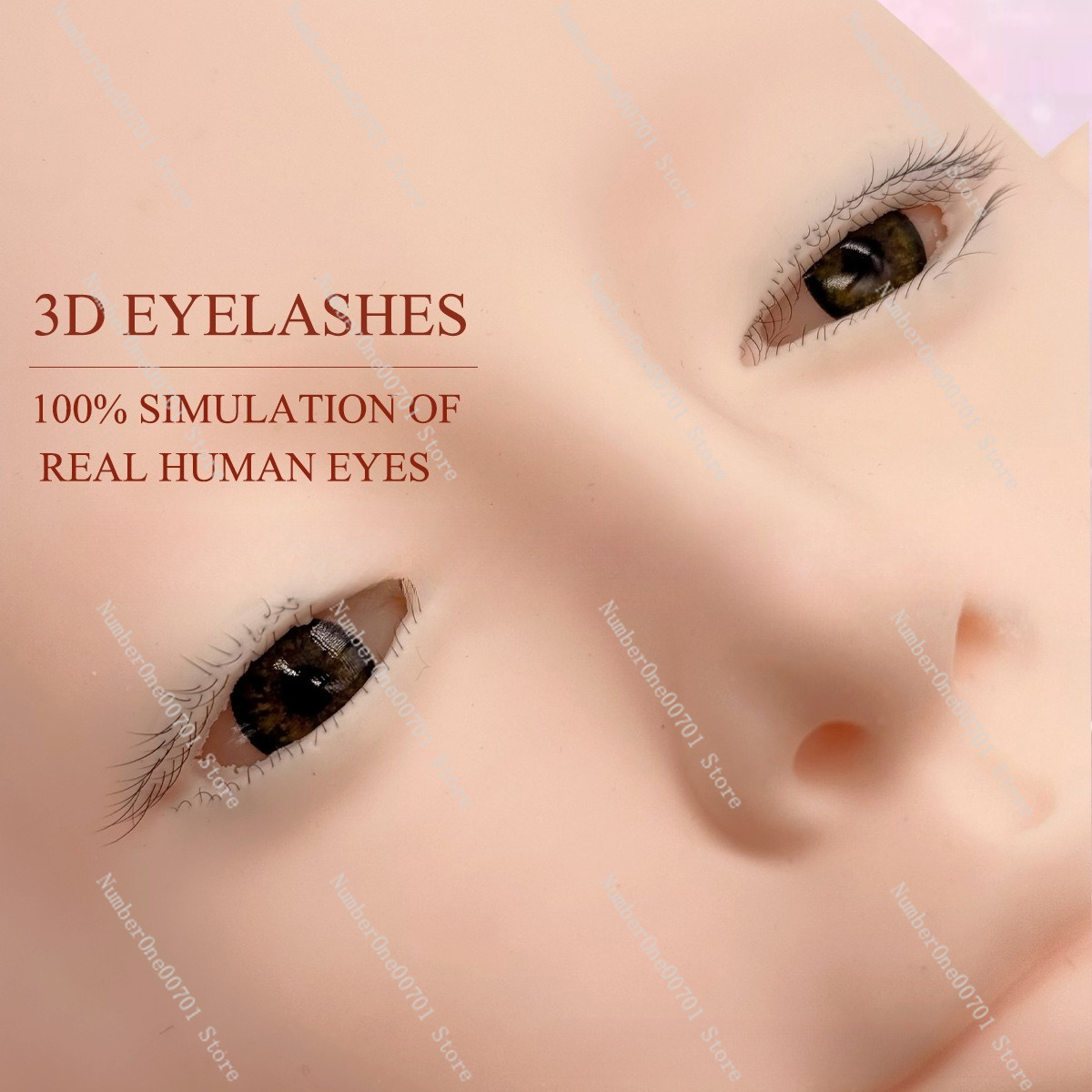 3-Layer Silicone Mannequin Hea - đánh giá và giá Eyelash Extension Open Eye