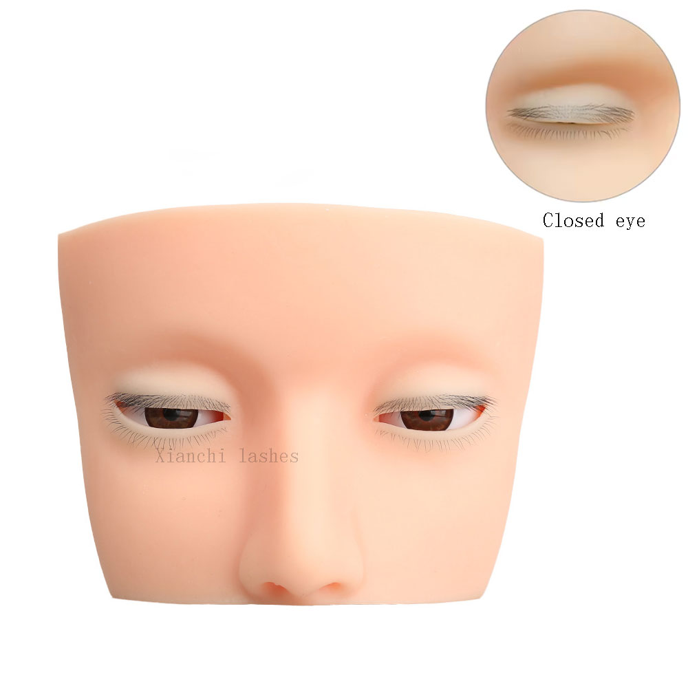 4 Layered Mannequin Head for E - đánh giá và giá Eyelash Extension Open Eye