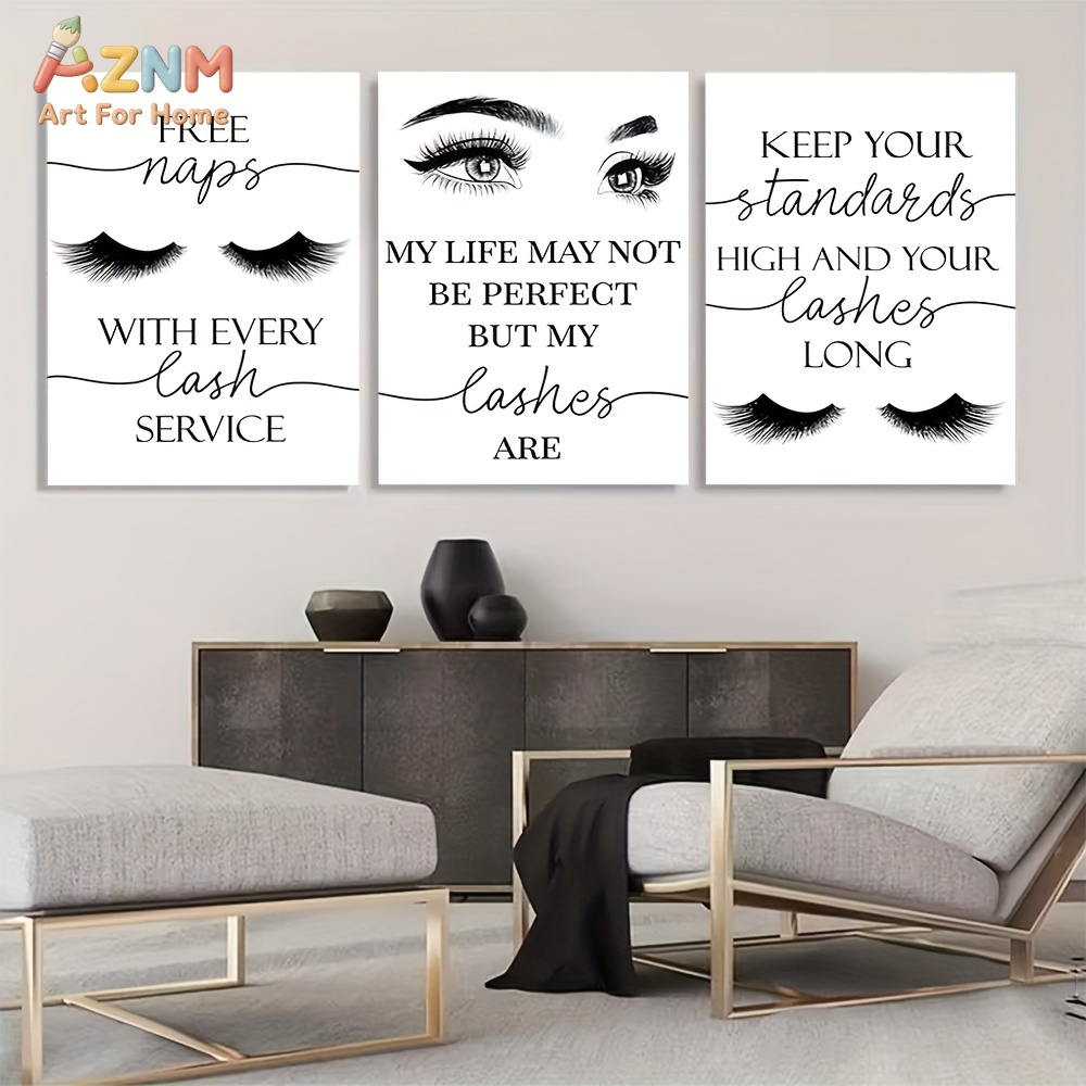 3pcs Unframed Beautiful Inspir - đánh giá và giá Eyelash Extension Quotes