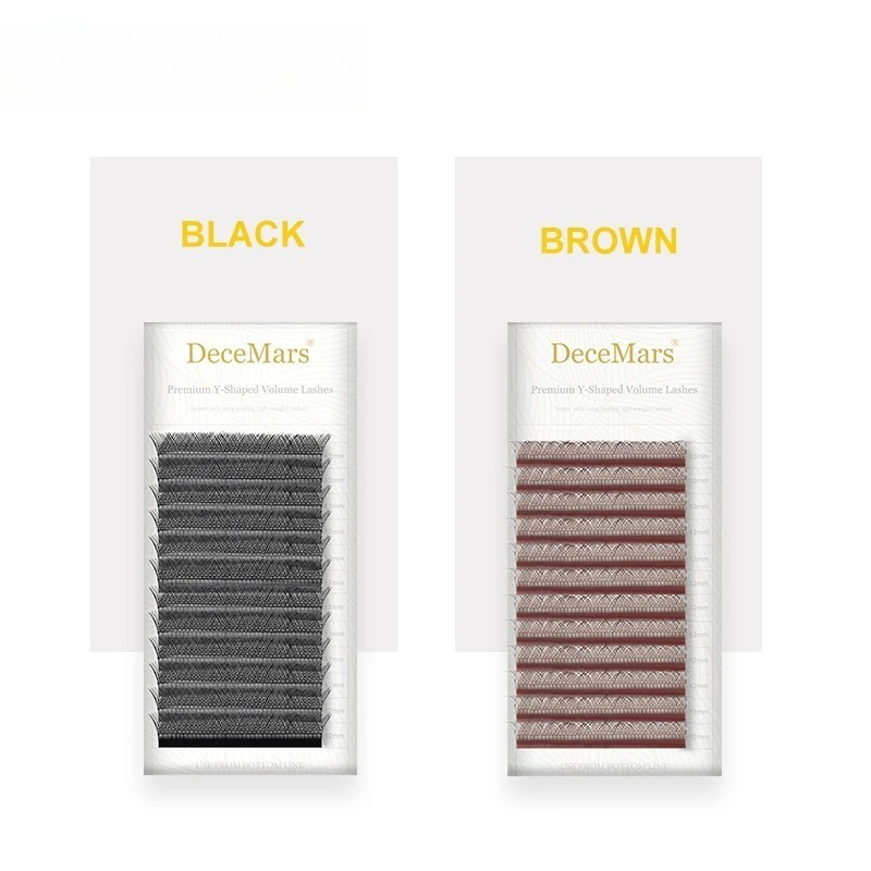 YY Shape Black Brown Eyelashes - đánh giá và giá Eyelash Extension C Curl