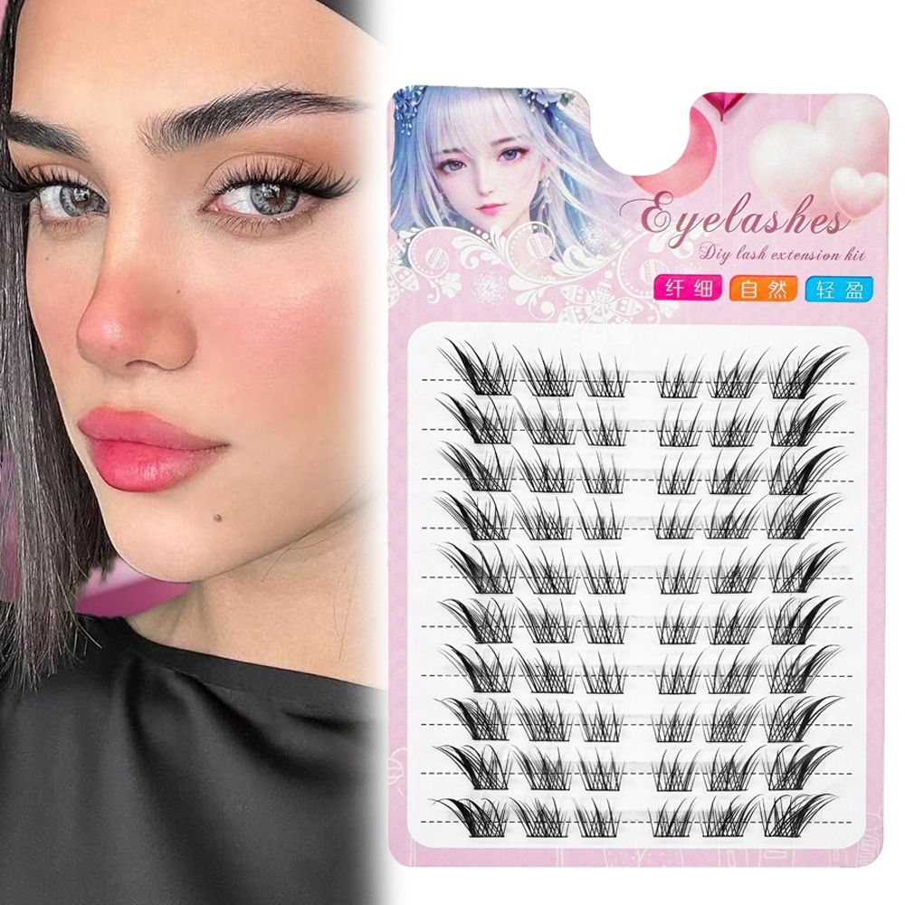 3D Cat Eye Clusters Lashes Nat - đánh giá và giá Eyelash Extension C Curl