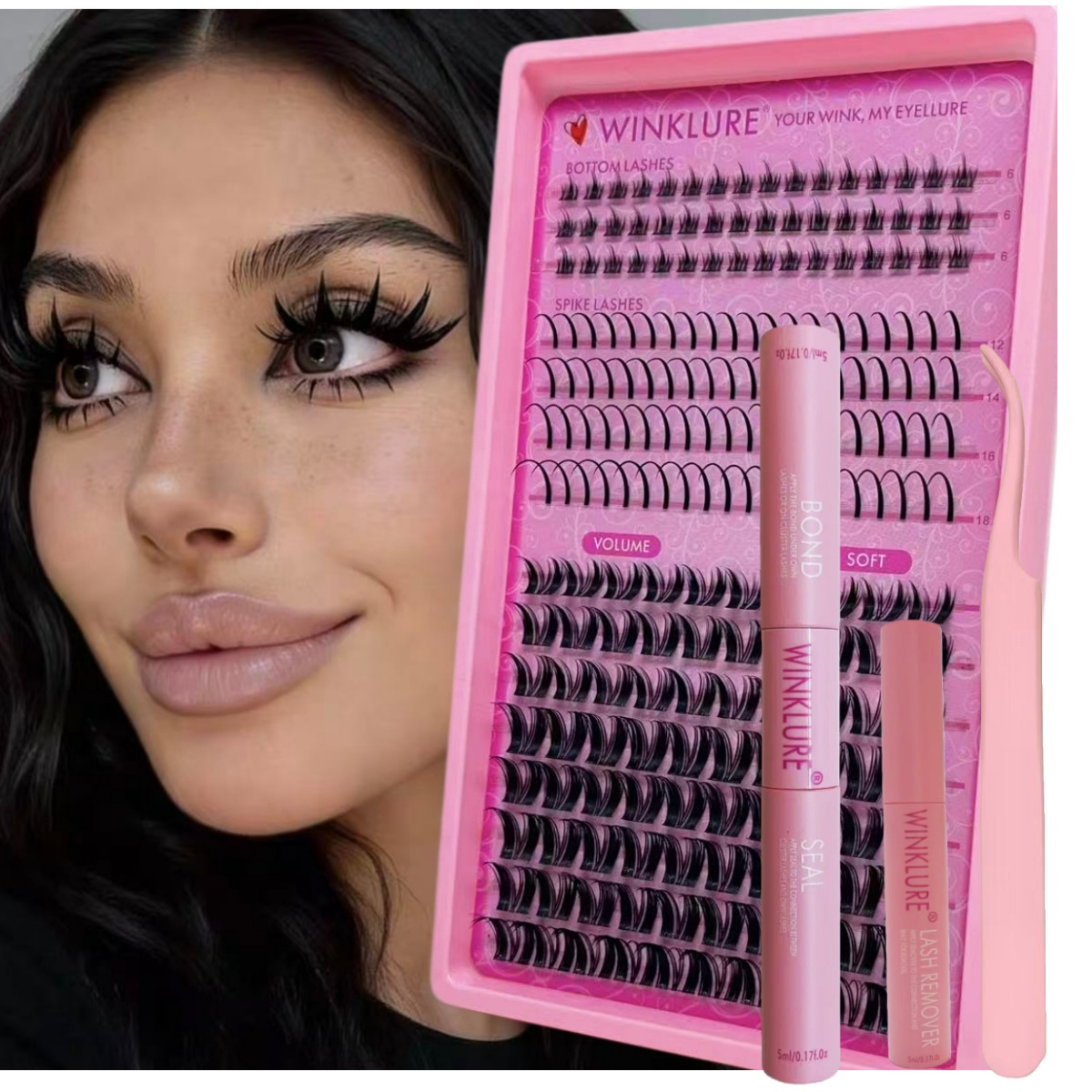 WINKLURE Fluffy Lash Clusters  - đánh giá và giá Eyelash Extension Volume Lashes