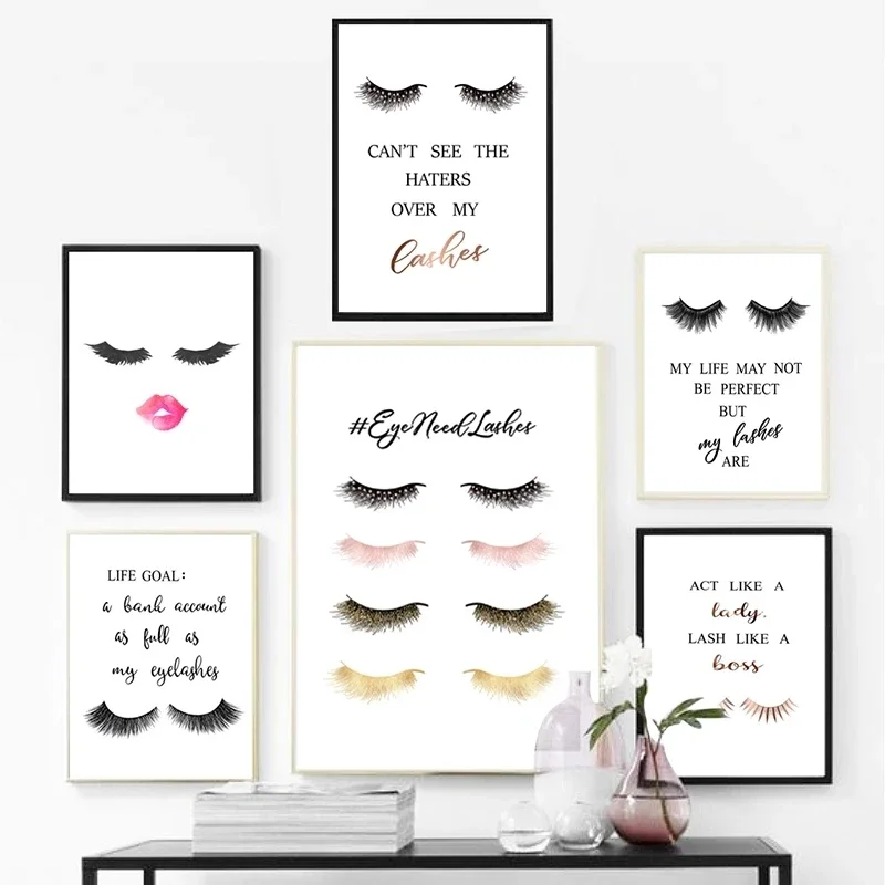 1pc frameless Canvas Painting  - đánh giá và giá Eyelash Extension Quotes