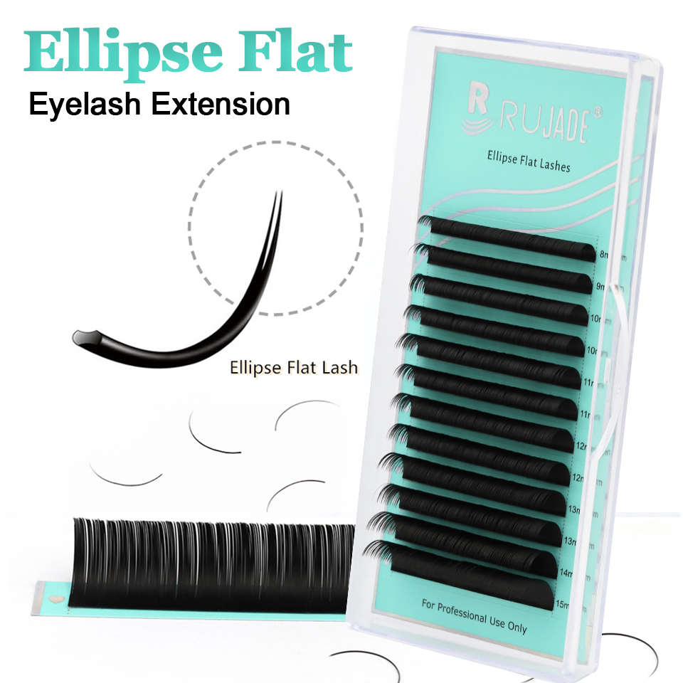 RUJADE Ellipse Flat Eyelash Ex - đánh giá và giá Eyelash Extension C Curl
